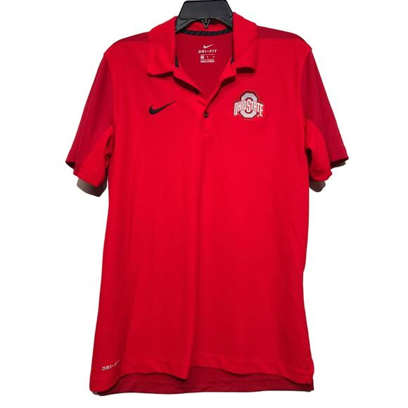 Nike Red Ohio State Dri-Fit Polo Size M - Picture 1 of 6